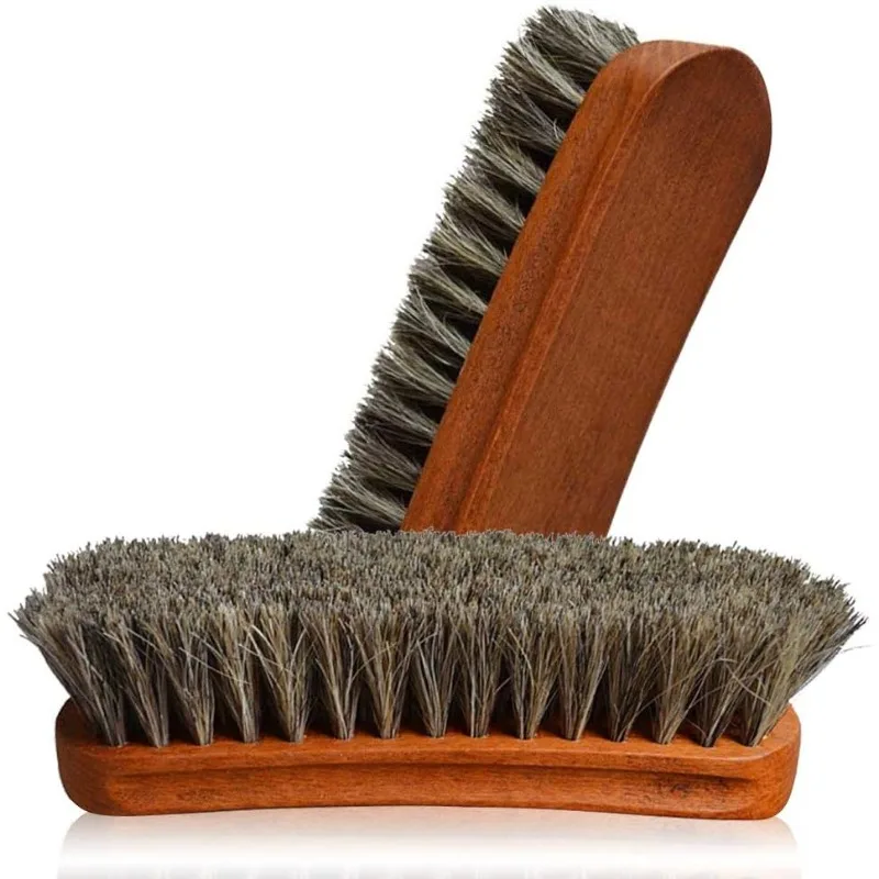 Leather Cleaner Interior - ใหม่ Horsehair หนังสิ่งทอแปรงทําความสะอาดสําหรับภายในรถยนต์เฟอร์นิเจอร์เครื่องแต่งกายกระเป๋า Shine แปรงขัด Auto