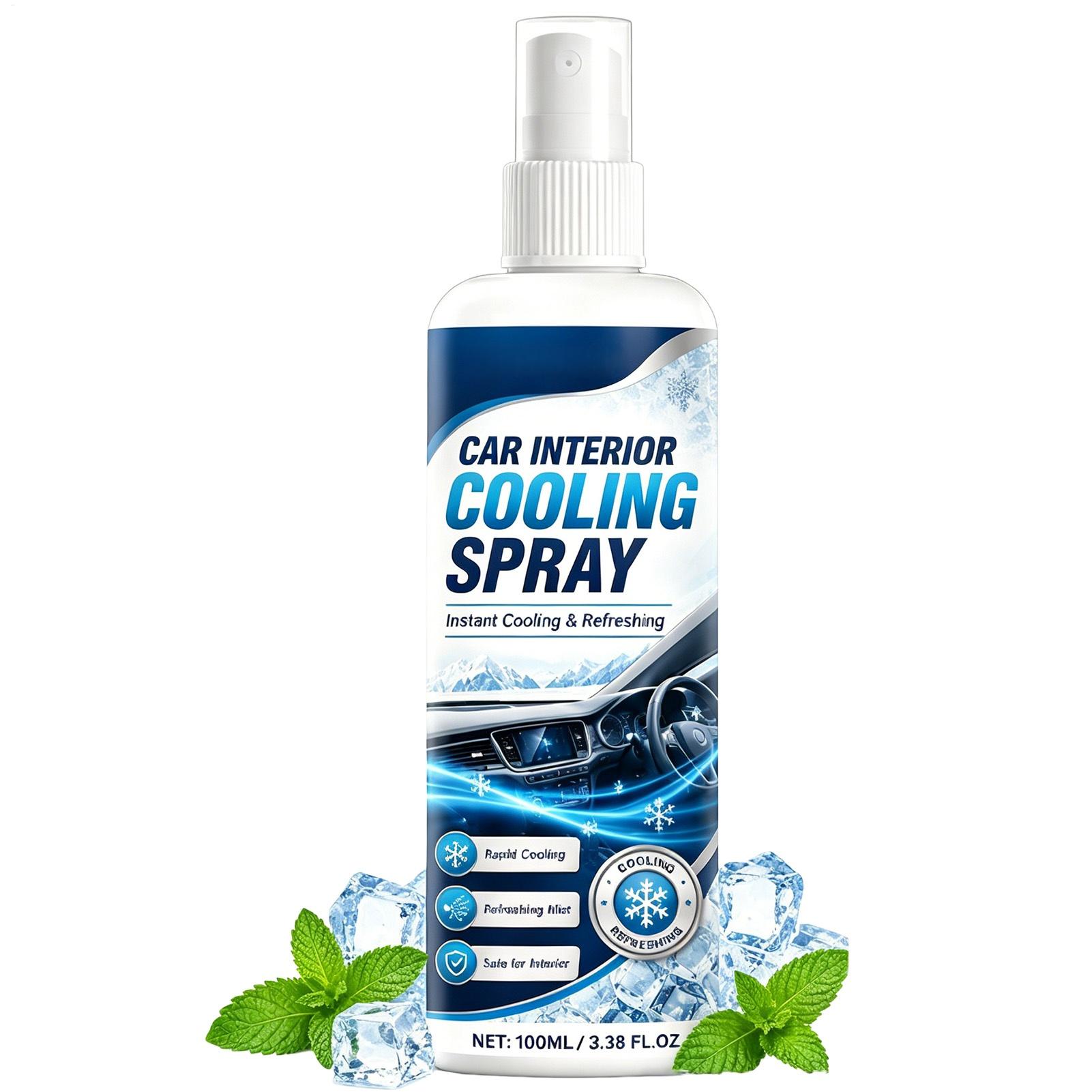 Odor Eliminator Car - สเปรย์ทำความเย็นภายในรถยนต์ขนาด 100 มล. สเปรย์แช่แข็งออกฤทธิ์เร็ว ช่วยให้เบาะหนัง แผงหน้าปัด