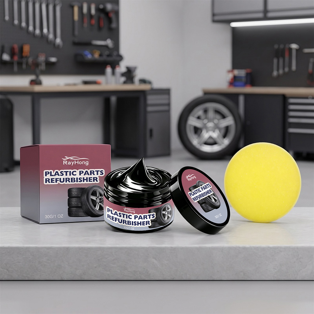 Trim Restorer Plastic - น้ำยาฟื้นฟูรอยขีดข่วนสำหรับพลาสติกในรถยนต์ น้ำยาขจัดรอยขีดข่วนสำหรับภายในและภายนอก พร้อมเคลือบเซรามิกที่แข็งแรงสำหรับกันชนและแผงหน้าปัด