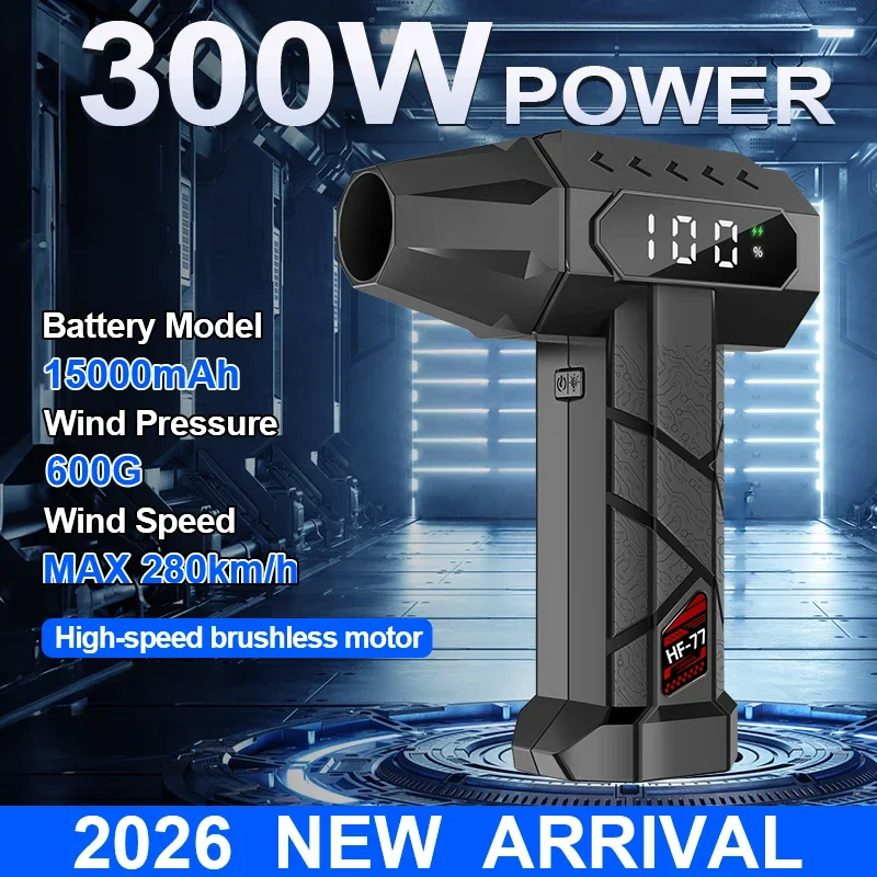 Dryer Car Blower - พัดลมเทอร์โบ 15000mAh ปรับความเร็วได้ 5 ระดับ เครื่องเป่าลมแรง