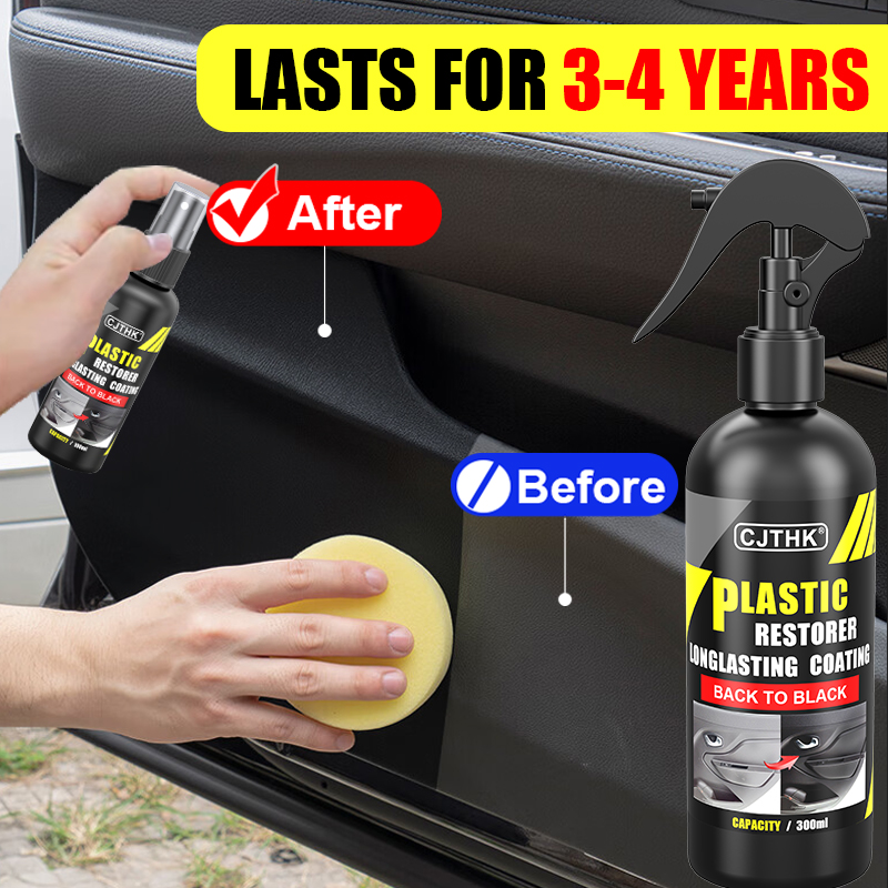 Leather Cleaner Interior - น้ำยาฟื้นฟูพลาสติกรถยนต์กลับสู่สีดำเคลือบเงาพลาสติกนักก่อสร้างเคลือบยาวนานหนังฟื้นฟูผลิตภัณฑ์ทำความสะอาดขัดเงารถยนต์