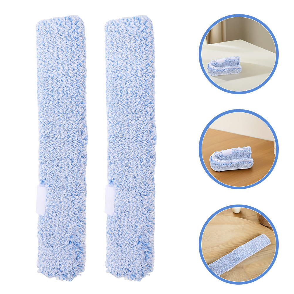 Glass Cleaner Streak - แผ่นทำความสะอาดหน้าต่างแบบผ้า 2 ชิ้น ใช้ซ้ำได้ แผ่นขัดกระจกแบบล้างทำความสะอาดได้ ทำความสะอาดกระจกได้อย่างรวดเร็วและมีประสิทธิภาพ