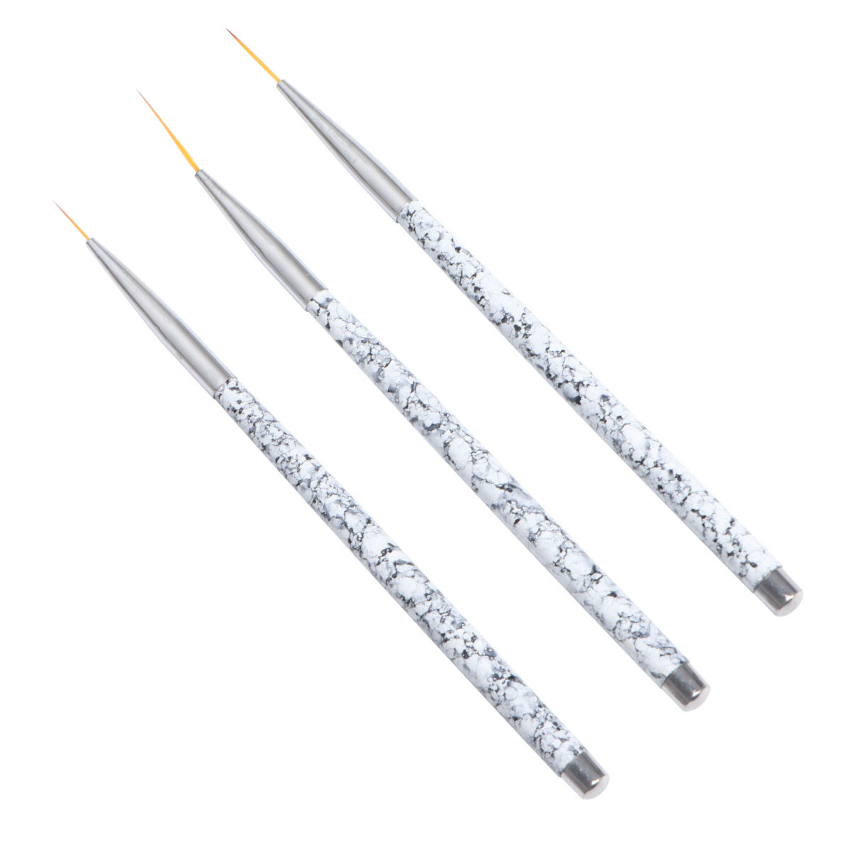 Detailing Brush Set - ชุดแปรงเพ้นท์เล็บ 3 ชิ้น ขนแปรงไนลอน ปลายแหลม ขนาด