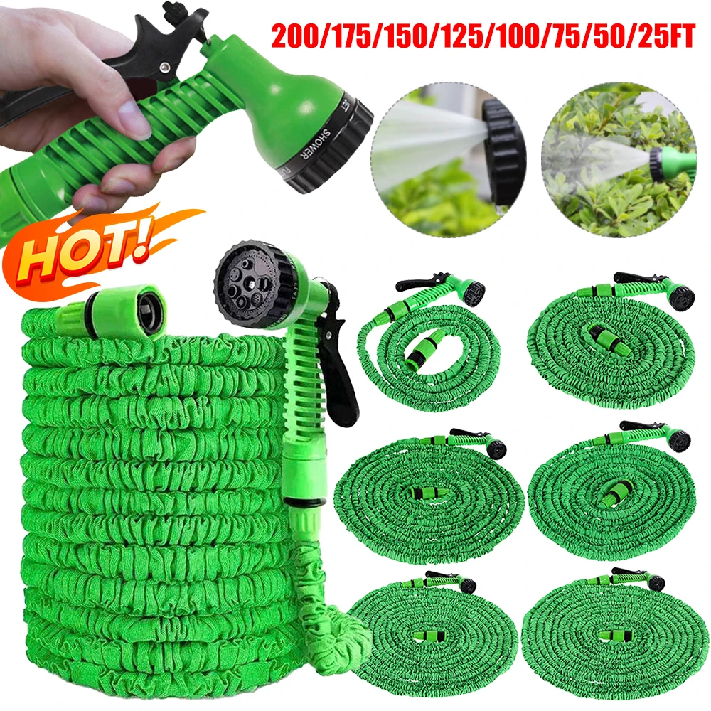 Car Shampoo Ph - 25FT-75FT Garden ท่อขยายสวนน้ําท่อสเปรย์ปืนท่อรดน้ําชลประทาน Garden ท่อล้างรถน้ําปืน