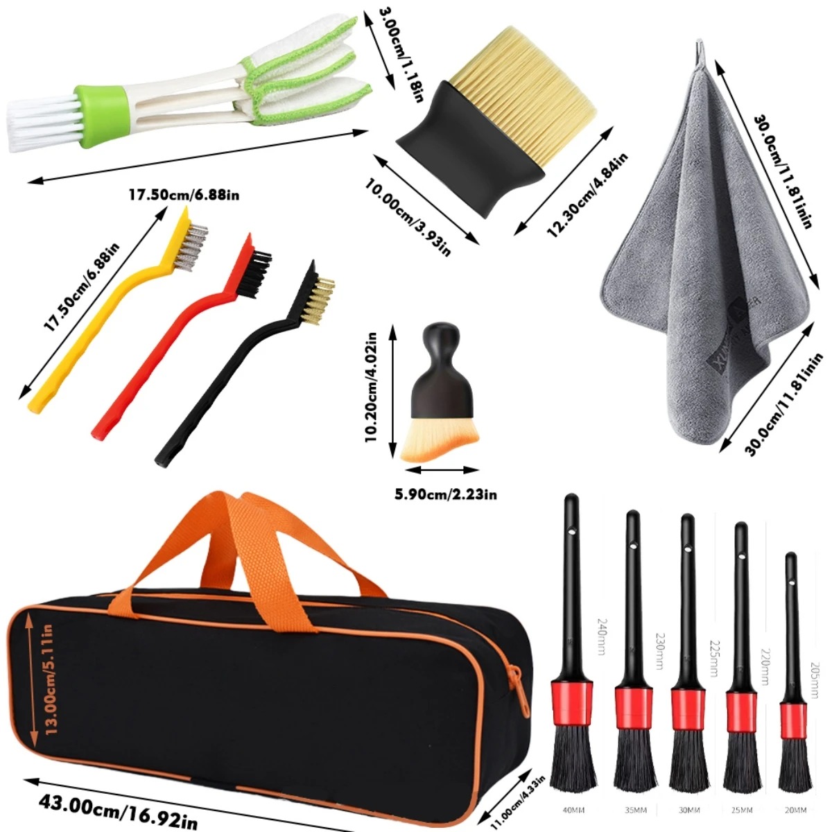 ชุดแปรงทำความสะอาดรถยนต์ 1-15  - Dirt Brush Interior บทวิจารณ์และราคา