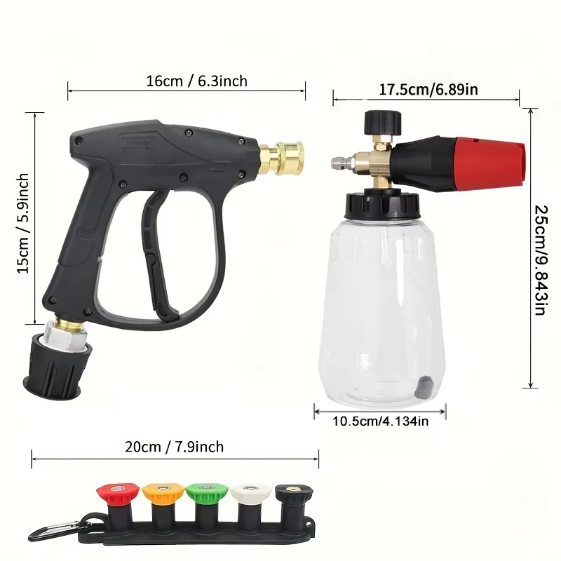 ชุดหัวฉีดโฟมสำหรับเครื่องฉีดน้ - Pressure Washer Foam Gun บทวิจารณ์และราคา