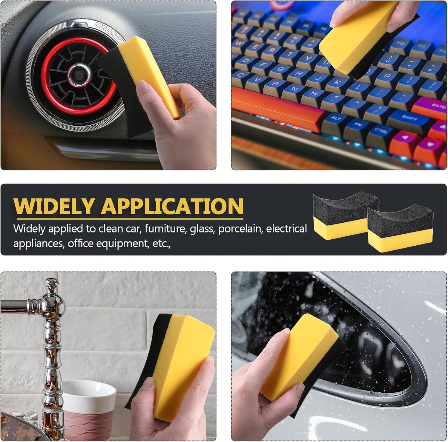 ฟองน้ำทำความสะอาดรถยนต์ แปรงขั - Wax Applicator Pad บทวิจารณ์และราคา