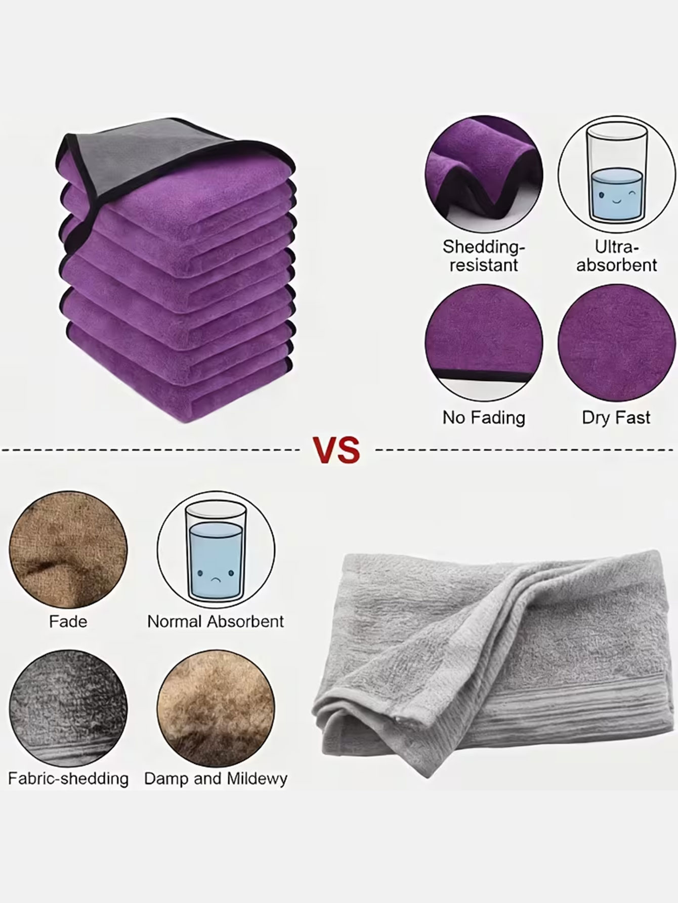 ผ้าทำความสะอาดไมโครไฟเบอร์กำมะ - Microfiber Towel Detailing บทวิจารณ์และราคา