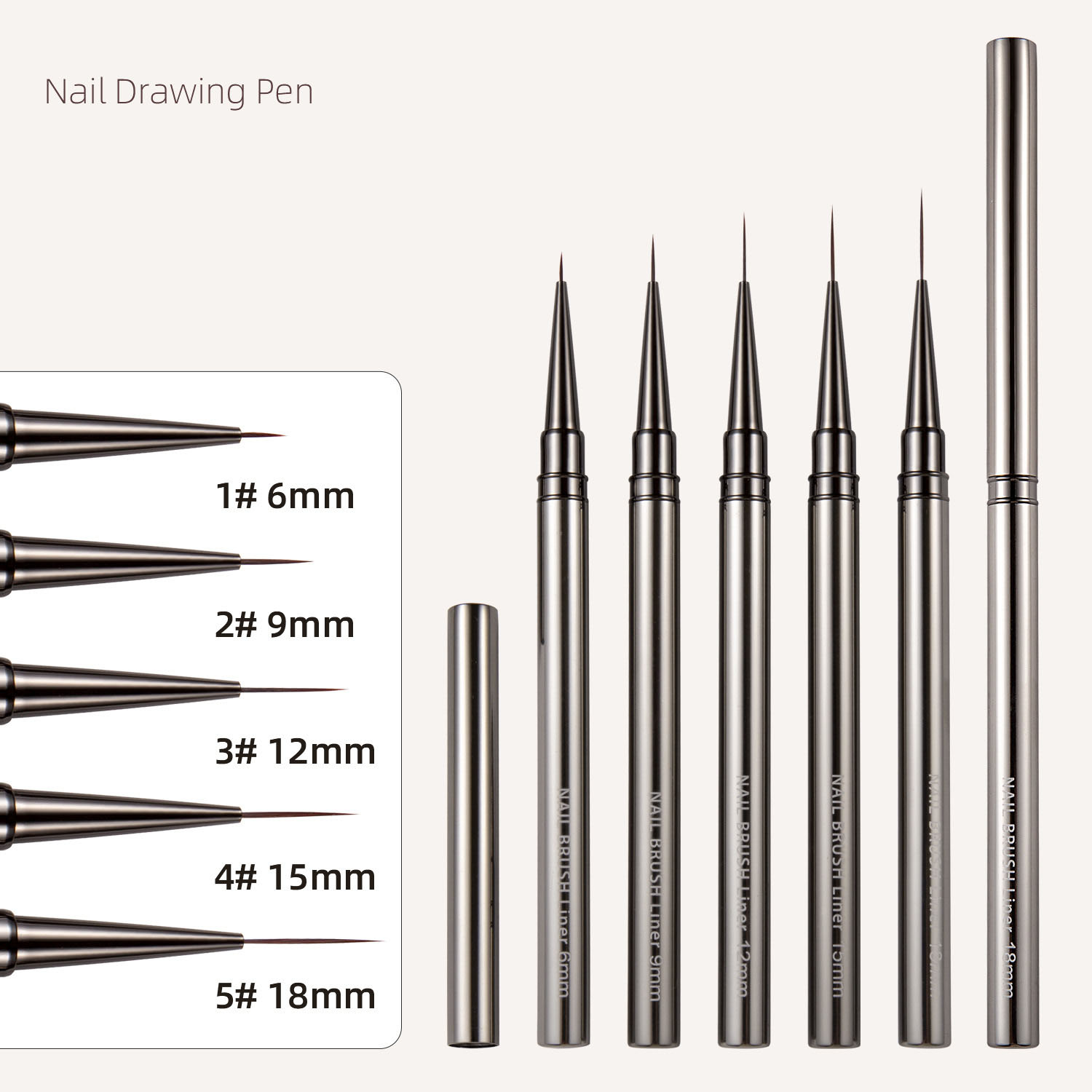 ชุดแปรงวาดลายเล็บ 1/3/5 ชิ้น ป - Detailing Brush Set บทวิจารณ์และราคา