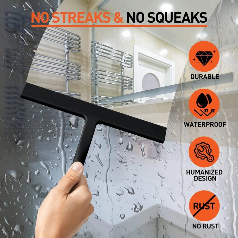 ชุดที่ปาดน้ำซิลิโคนสีดำด้าน ไม - Glass Cleaner Streak บทวิจารณ์และราคา