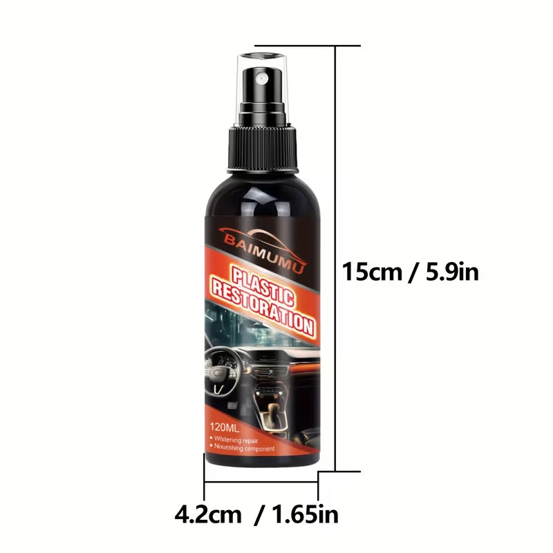 สเปรย์ฟื้นฟูพลาสติกในรถยนต์ 12 - Trim Restorer Plastic บทวิจารณ์และราคา