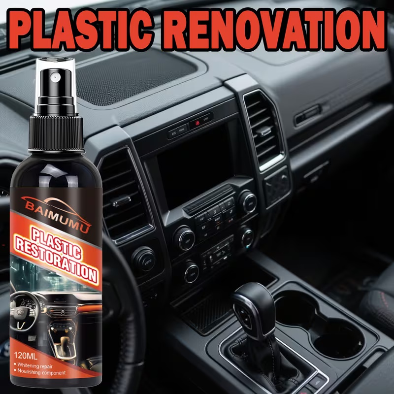 สเปรย์ฟื้นฟูพลาสติกในรถยนต์ 12 - Trim Restorer Plastic บทวิจารณ์และราคา