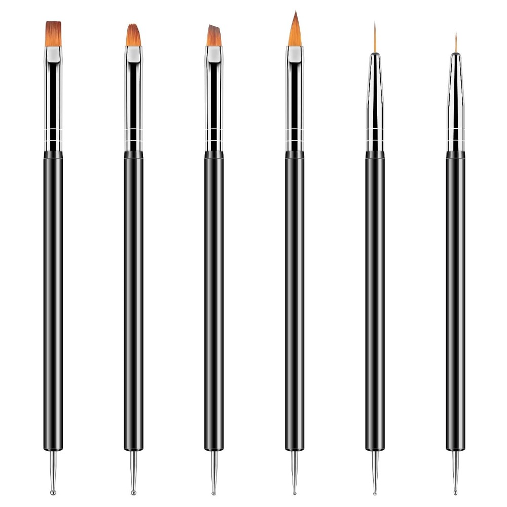 ชุดอุปกรณ์แต่งเล็บแบบสองหัว 6  - Detailing Brush Set บทวิจารณ์และราคา