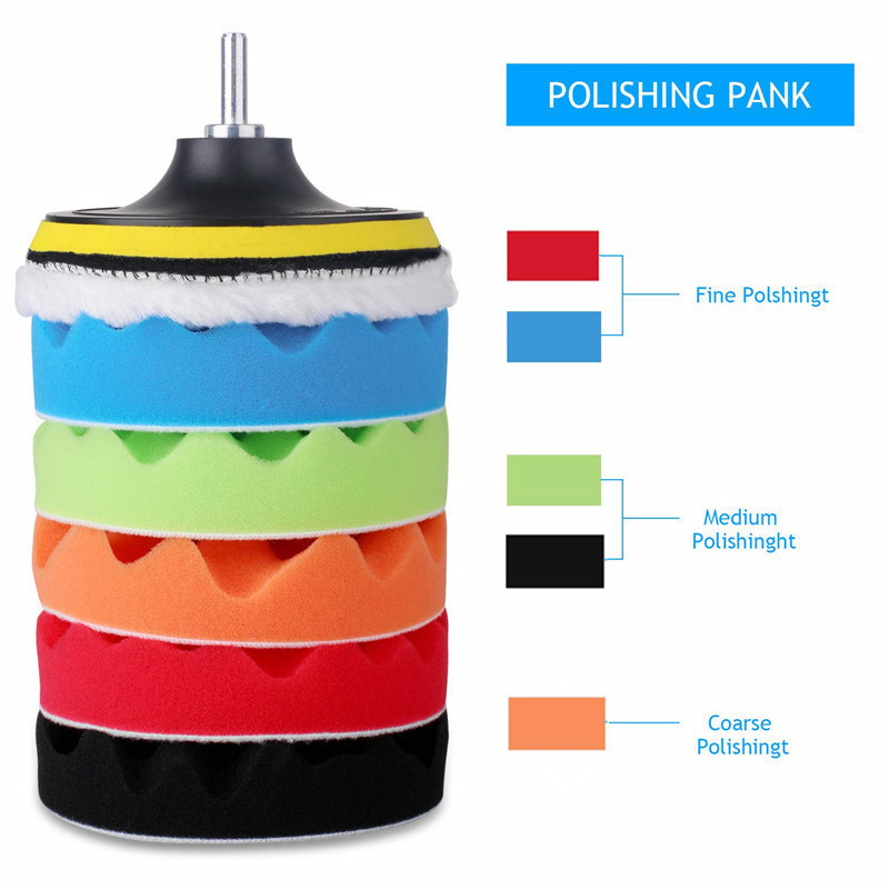 ชุดแผ่นขัดเคลือบสีรถยนต์ 8 ชิ้ - Polish Pad Set Buffer บทวิจารณ์และราคา
